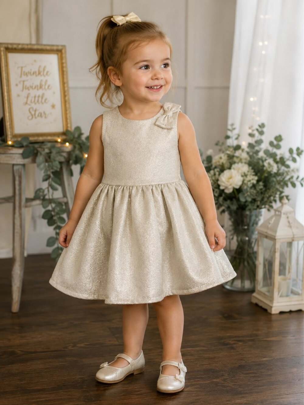 Carter’s Girls 3T Silver Glitter Party Dress Sleeveless Tulle Full Skirt